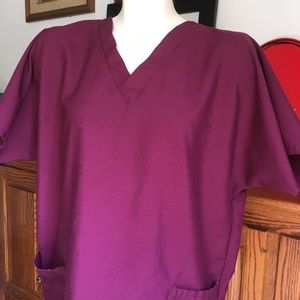 Scrub Top ~ Burgundy/Wine ~ Size Large